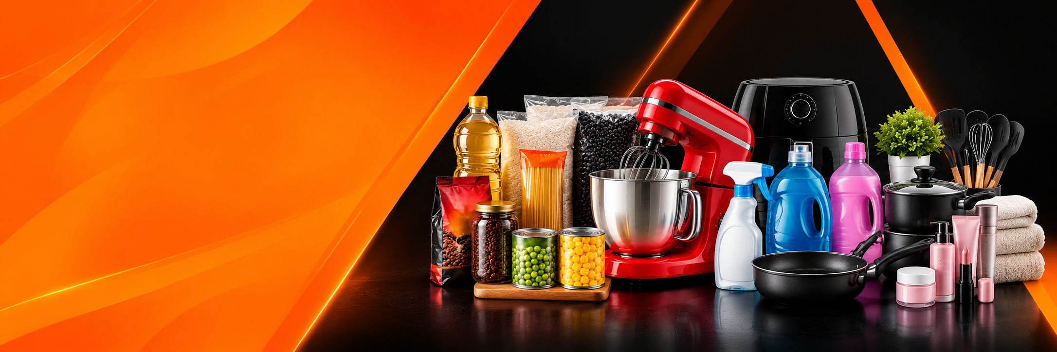 Variedade de produtos disponíveis na Vem Pra K